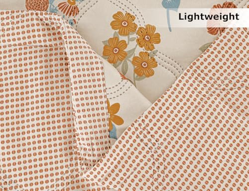 Image of Amazon Brand - Umi 100% Cotton Quilted /Ultrasonic 280 Tc Printed King Size Soft Bed Cover /Bedsheet /Bedspread Comforter with 2 Pillow Shams /Cover, (Luxurious, 90 x100 inches, Beige & Yellow & Maroon)