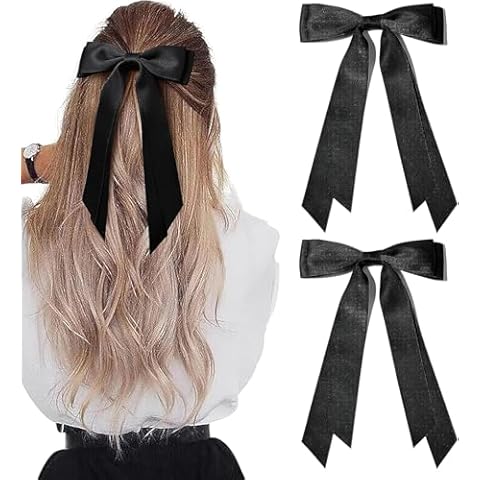 ZUFIO Silky Satin Hair Bows for Girls Cover