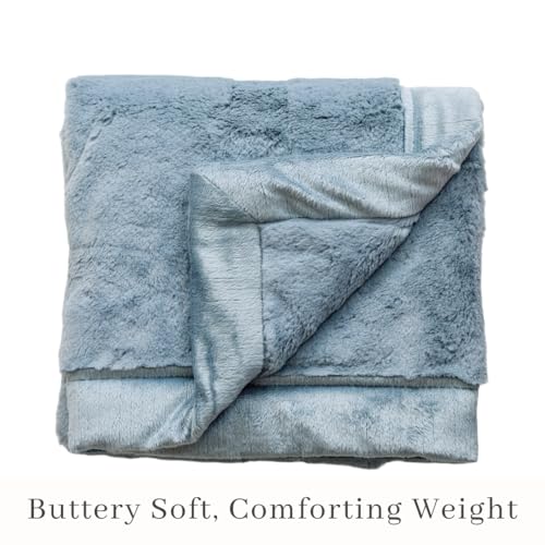 Image of Saranoni Luxury Receiving Blankets for Babies | Ultra-Soft Lush and Boutique Quality Baby Blanket | Slate - 40 inch x 30 inch