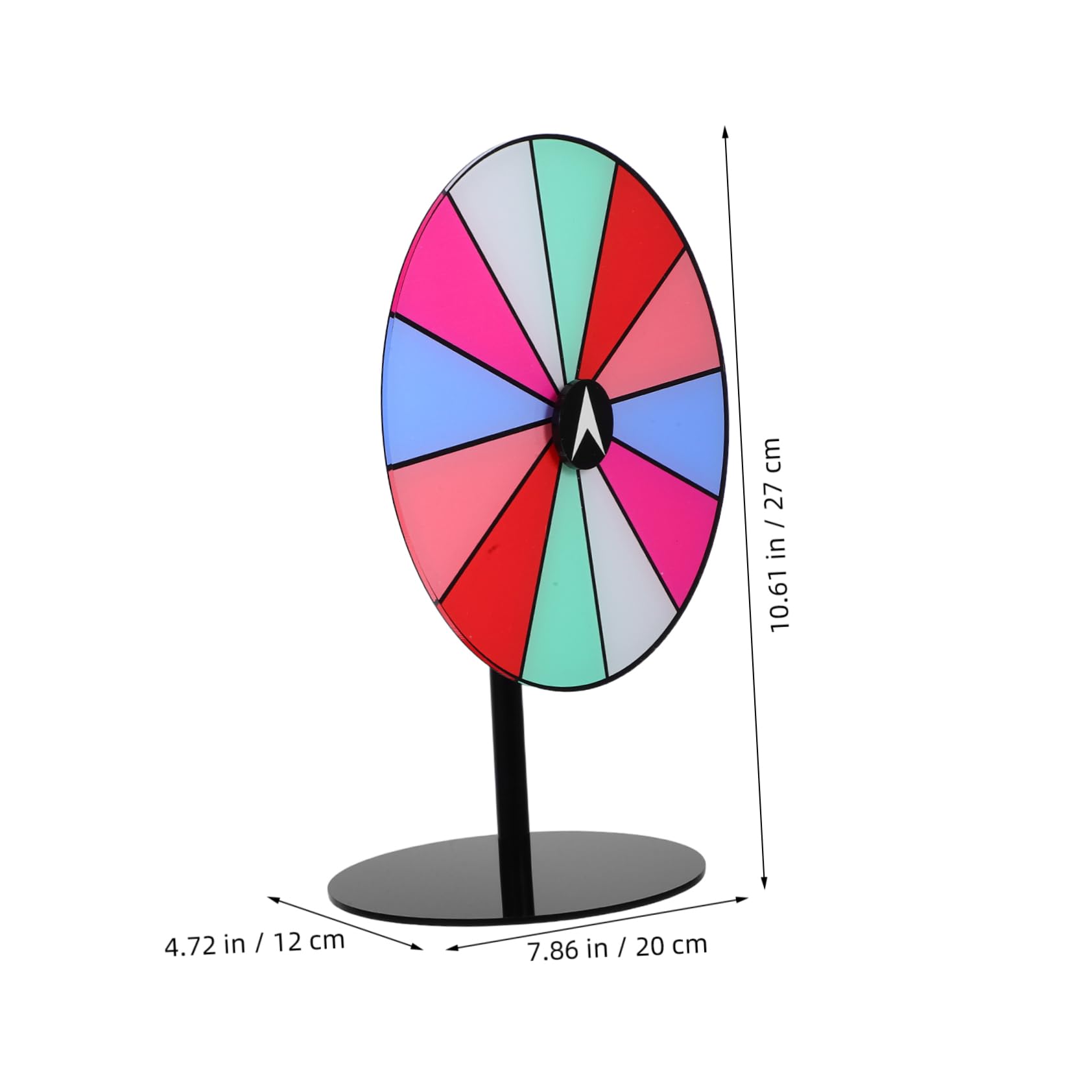 BESPORTBLE Colorful Rotatable Prize Wheel with Dry Erase Surface Interactive Game Turntable for Weddings Parties Celebrations Stable Base for Smooth Spinning Easy Setup Versatile