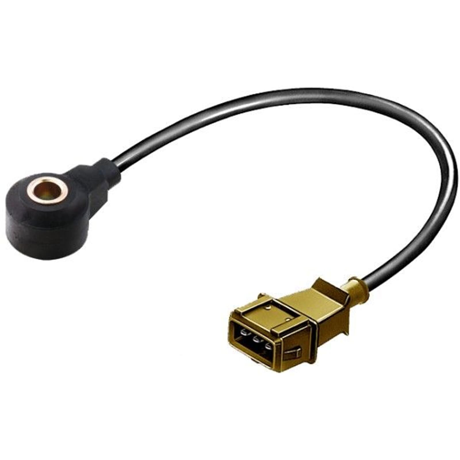 HELLA 6PG 009 108-541 Klopfsensor - 12V - 3-polig - Kabel: 350mm - Steckergehäuseform: eckig | 6PG 009 108-541 passend für Caddy Corrado Golf Passat Transporter