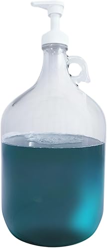 Miniatura 8 de Skywin Tarro de vidrio de 1 galón con tapa, paquete de 2, botella de agua de 1 galón de vidrio con tapa de rosca de 1.496 pulgadas, vidrio de grado