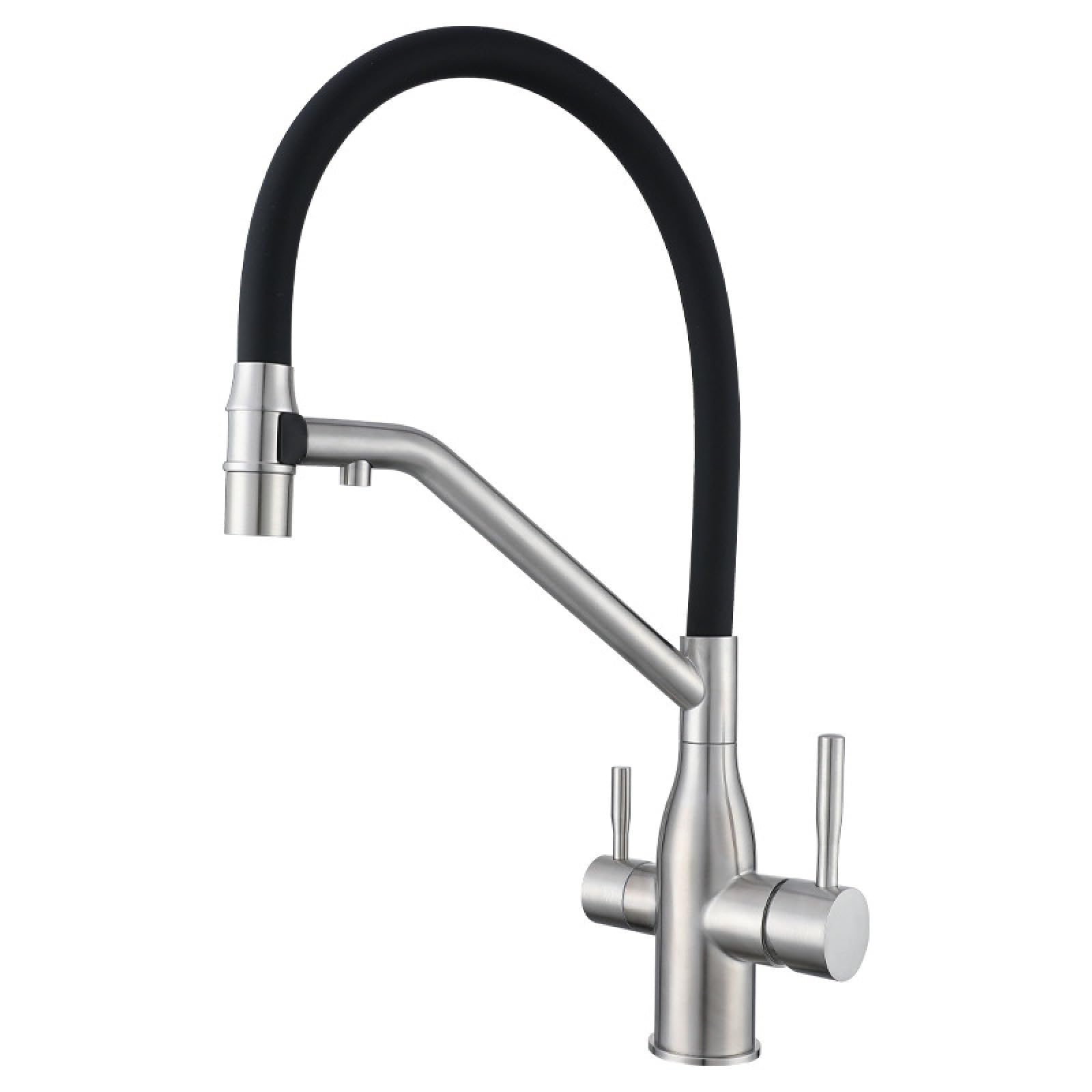 Fanjubei Brushed Kitchen 304 Stainless Steel Hot And Cold Water Purification Faucet,