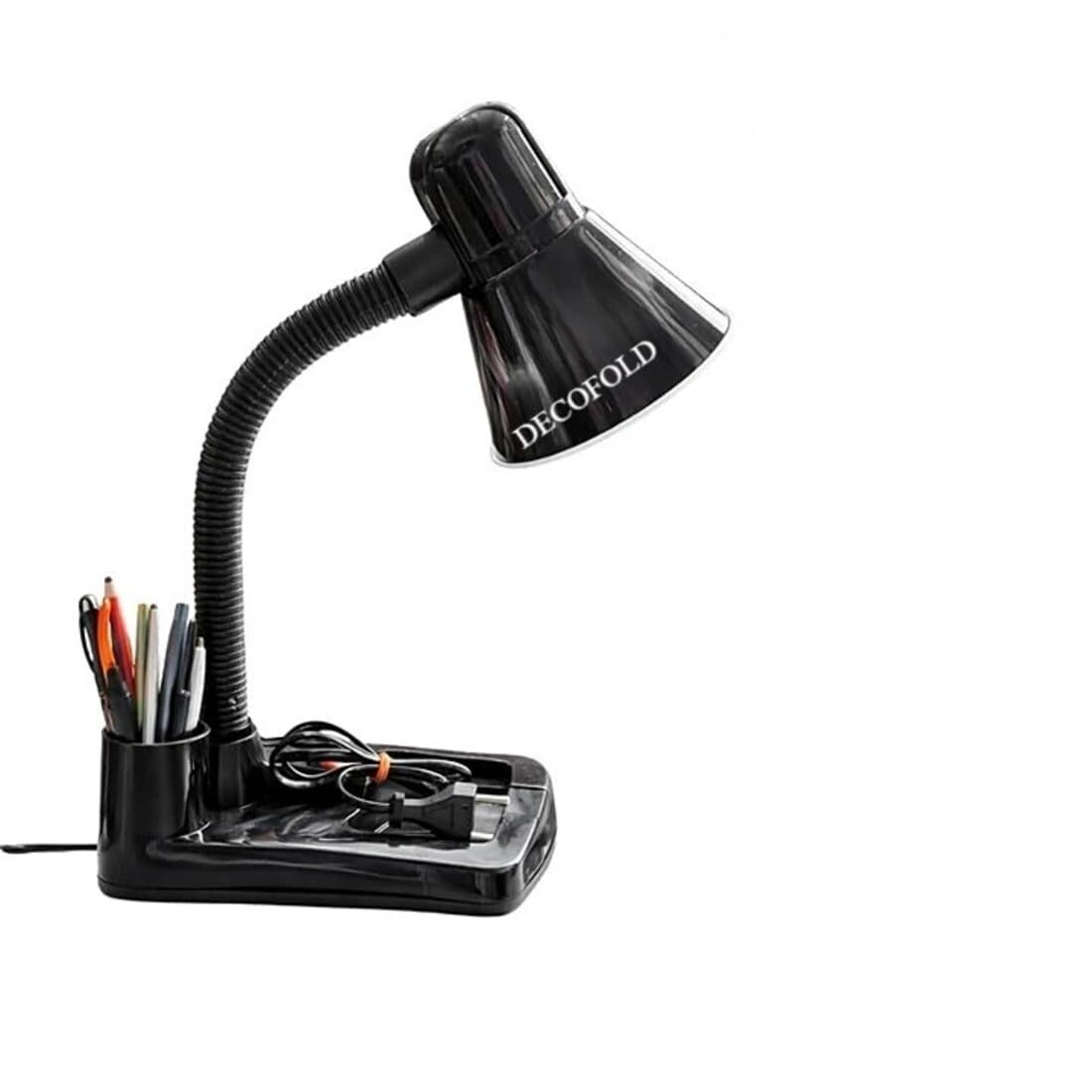 Electric Study Lamp | Adjustable Neck Table Light for Students & Readers | Compact Desk Lamp for Study, Office & Bedroom Use (Black)-image-47