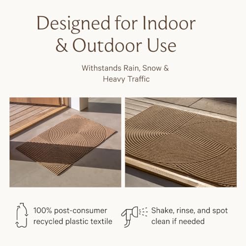 Felpudo para puerta, interior y exterior, beige miniatura 6