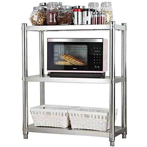 Lebenszubehör Lagerregal Kleine Küche Mikrowelle Ständer Edelstahl Mini Kühlschrank Toaster Rack Lagerregal Küche Organisation