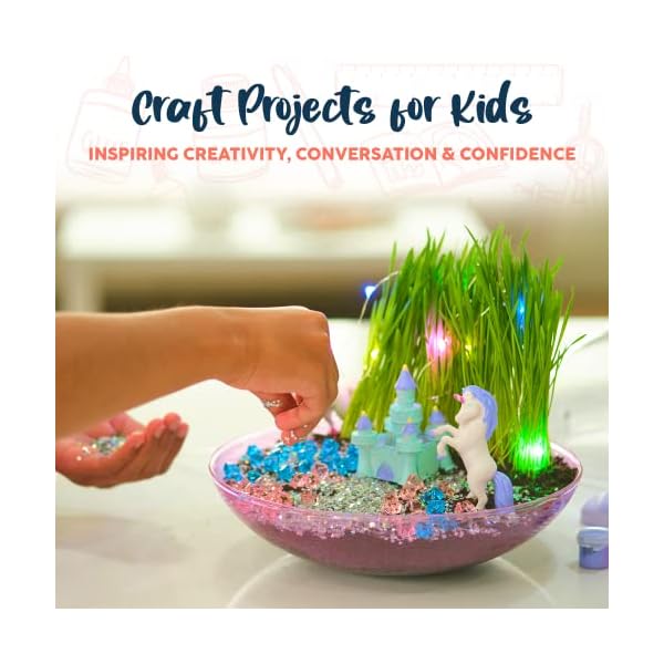 Bryte LightUp Unicorn Terrarium Kit for Kids All Inclusive Castle