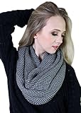 100% Organic Cotton Knit Infinity Scarf, Thick Soft Stretch Warm Unique Eco-Friendly Non-Toxic (5 COLORS)