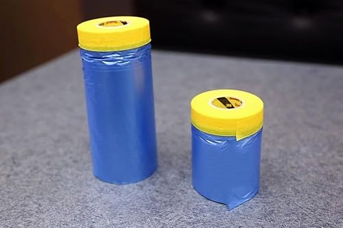 Miniatura 3 de Cinta adhesiva de plástico para automóvil, paquete de varios tamaños, sin residuos, paño de plástico para pintura, cinta de pintura de plástico y