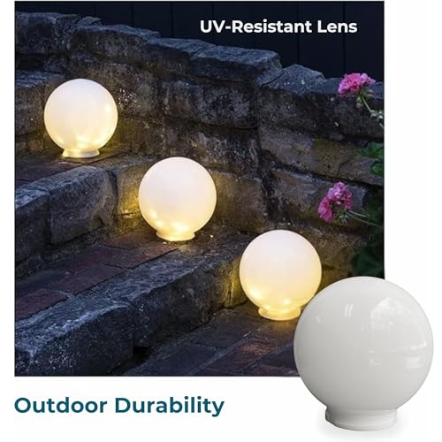 Image of Beam Lighting 6-inch White Acrylic Replacement Globe - Cover for Ceiling, Wall Fixtures, Lamp Posts, or Streetlights (Pack of 2)