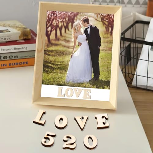 400 Stück 15mm Kleine Holzbuchstaben zum Basteln und Holzzahlen: 200 STK Holz Buchstaben(A-Z) & 200 Holz Zahlen(0-9), für DIY Handwerk Home Hochzeit Party Dekoration