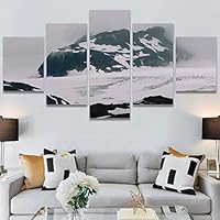 SIGNWIN 5 Panel Canvas Wall Art Snowy Tops for Home Decorations Ready to Hang - 60