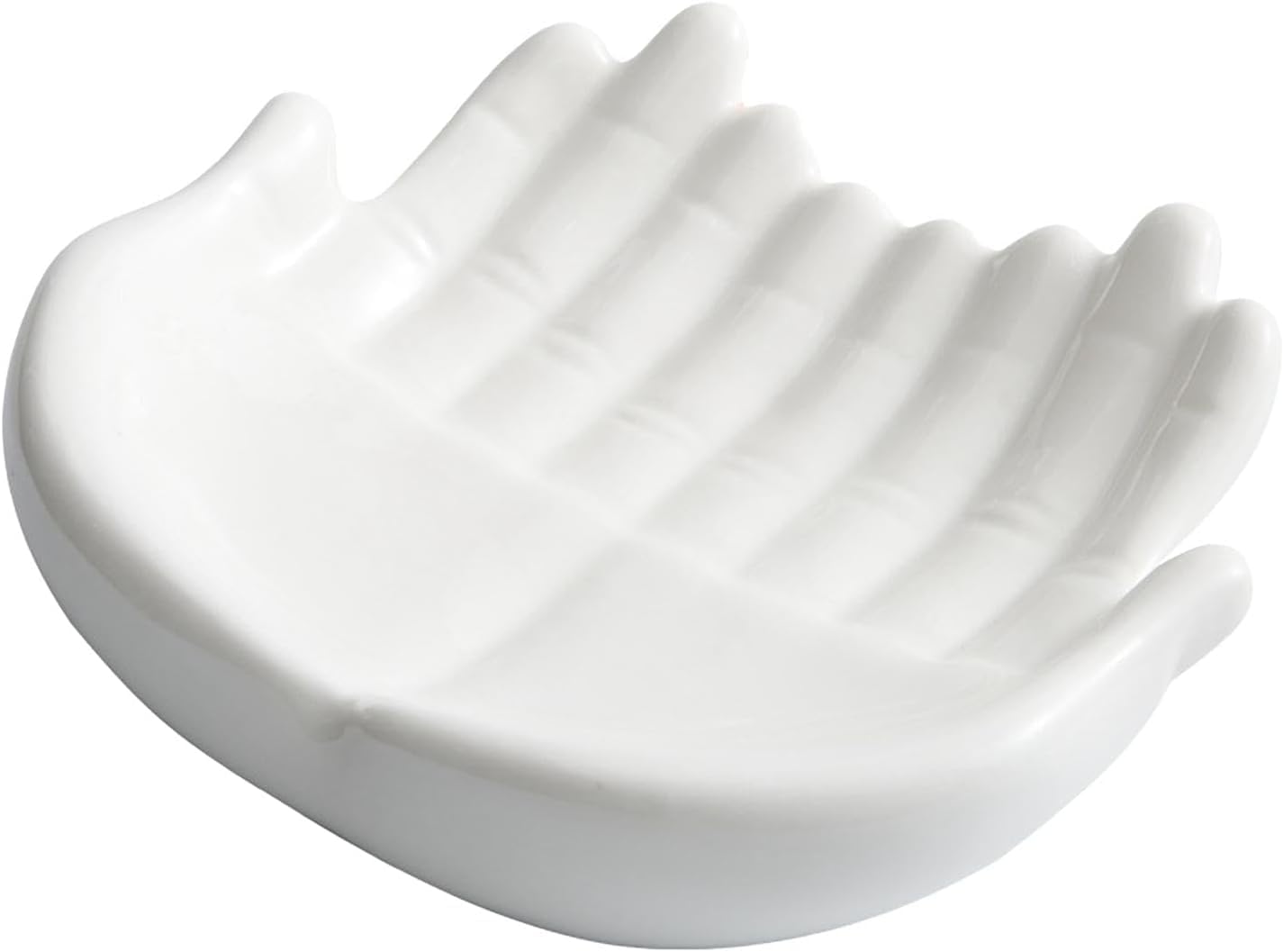 Jewelry Tray Ceramics Buddha Hand Shaped Jewelry Dish Decorative Storage Plate for Home Office Tabletop Decorations - Small image 2