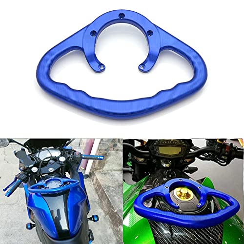 Motorcycle Grab Bar Fuel Tank Armrest Front Passenger Hand Grip for Suzuki GSXR 600 750 1000 1300 2004-2017 Motorcycle Accessories (Blue)
