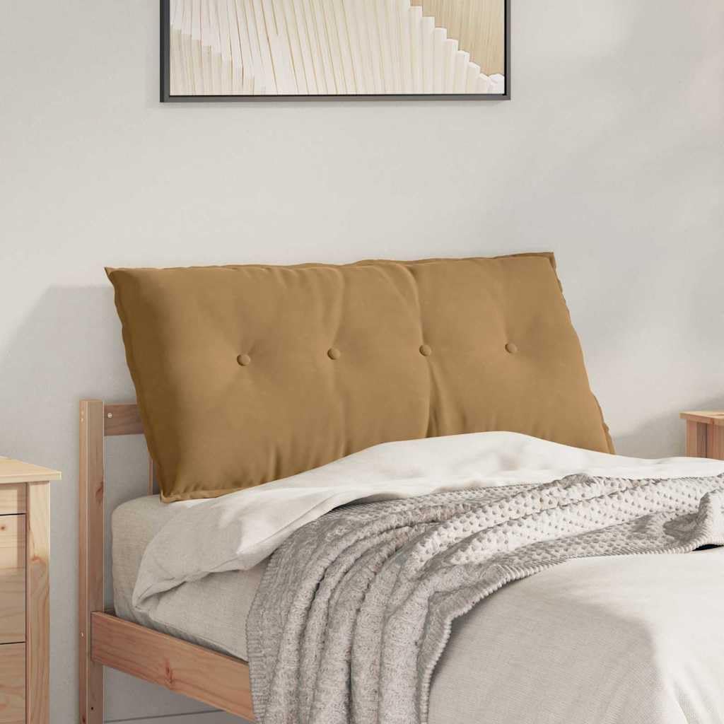 Cojín de respaldo marrón, 100 x 50 x 19 cm, tejido de pana con funda extraíble y cremallera oculta, para salón, dormitorio, oficina, diseño moderno, aspecto de terciopelo, relleno de poliéster