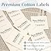 30-500pcs Custom 100% Cotton Clothing Labels Tags,Personalized Fabric Tags for Clothing,Custom Fabric Labels for Handmade Items,Single-Color Printing,Pre-Cut or Ribbon Roll - 2x5.7cm