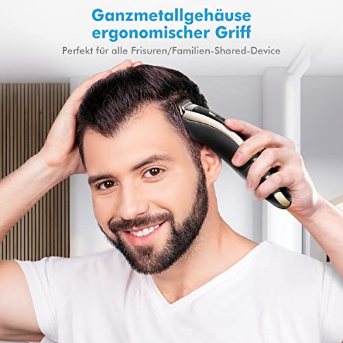 Foto von Haarschneider Profi Haarschneidemaschine Haartrimmer Herren Elektrisch Home Friseur Geschenkset, USB wiederaufladbar, LCD-Display, Unterstützung für Schnellladung