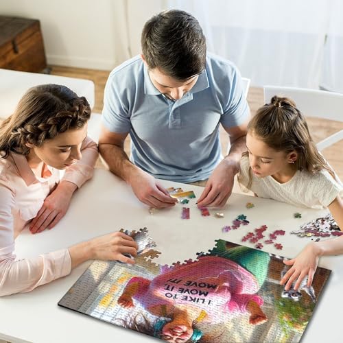 Rompecabezas para adultos de 1000 piezas, juego de mesa de mujer y lémures de 38x26 cm 6