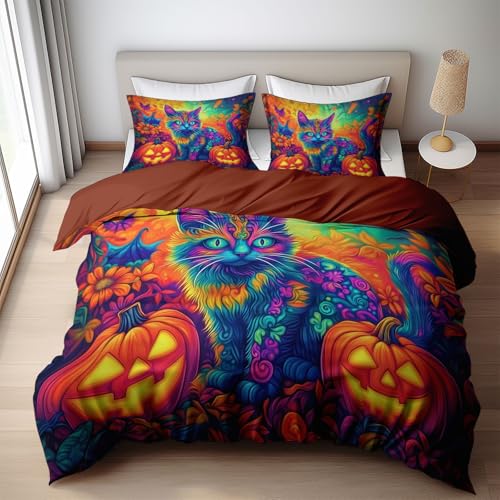 Housse de couette douce avec fermeture éclair 240x220 cm brune