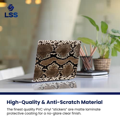 Image of LSS 15 15.6 inch Laptop Notebook Skin Sticker Cover Art Decal Fits 13.3 inch 14 inch 15.6 inch 16 inch HP Dell Lenovo Apple Asus Acer Compaq (Free 2 Wrist Pad Included) Snake Print