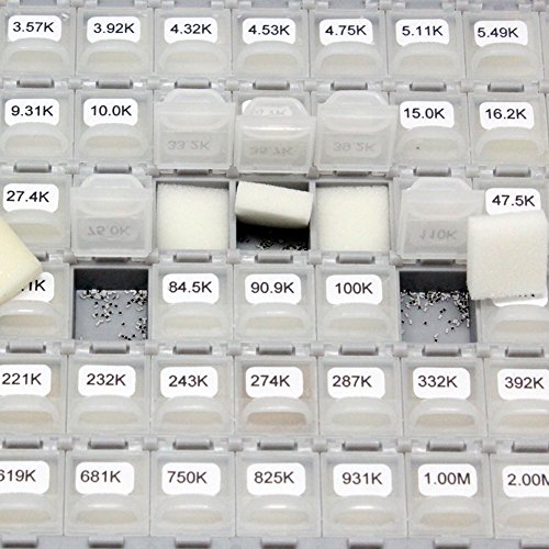 image for AideTek 0402 Size Surface Mount Resistor 144 Values, 100pc/value 1% Sa
