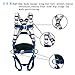 JINGYAT Full Body Safety Harness Fall Protection with 5 D-Ring,Universal Personal Protective Equipment (130-310 pound),Construction Industrial Tower Roofing Tool¡­