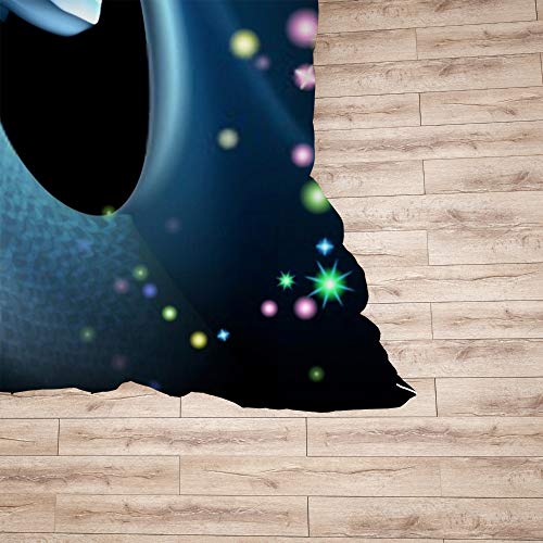 Housse de couette 3 pièces motif dragon bleu parure lit microfibre douce - 6