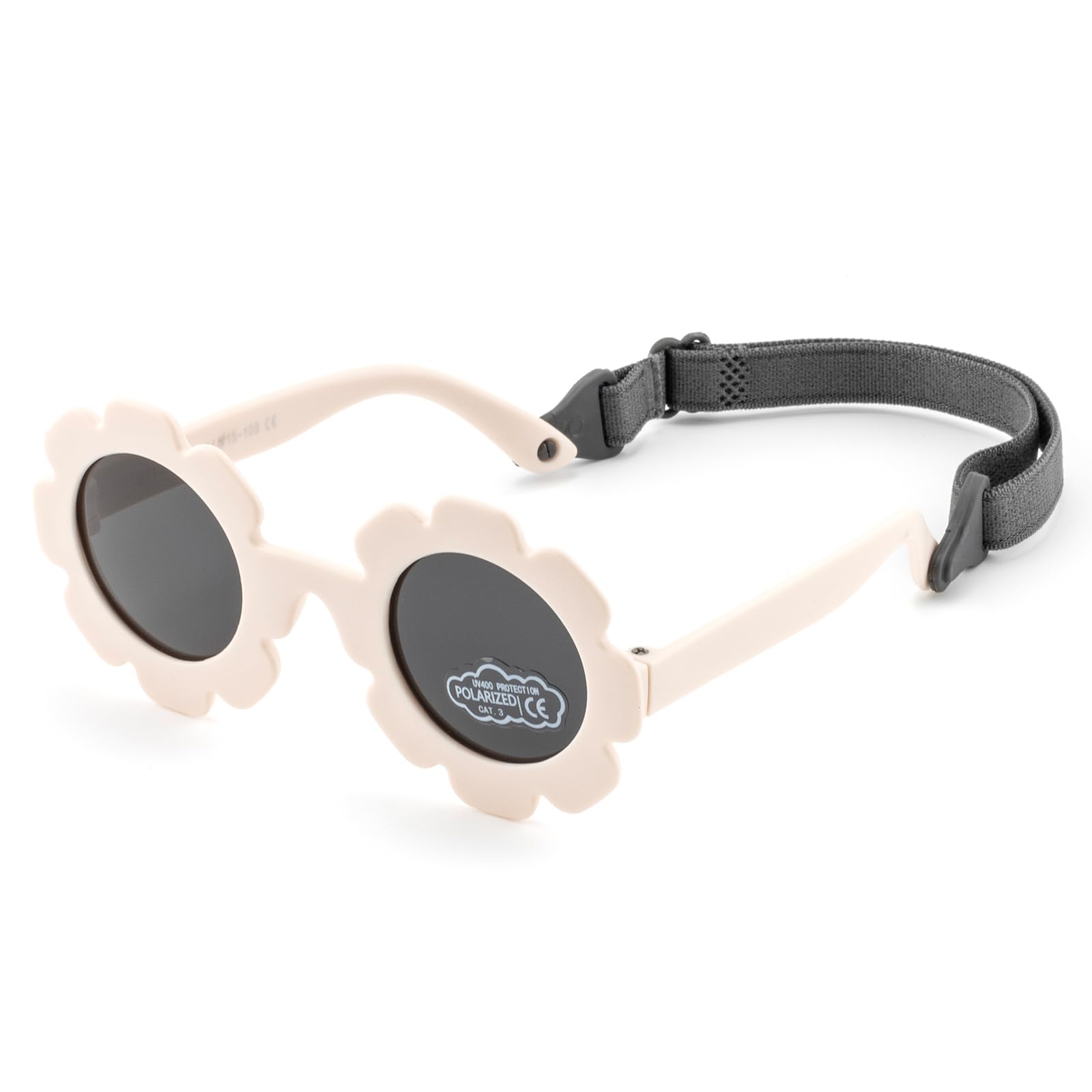 Gafas de sol Polarizrd para bebé con correa, flexibles, flexibles, para recién nacidos, bebés de 0 a 24 meses