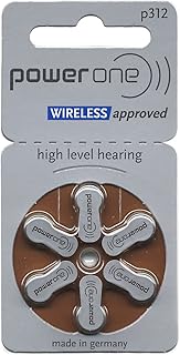 4 X Power One p312 Hearing Aid Battery No Mercury (10 Packs of 6 Each)