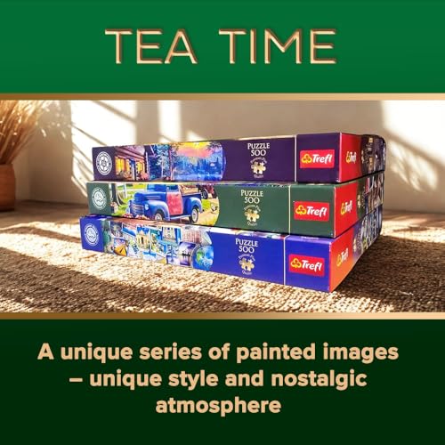 Rompecabezas Trefl Travel Memories de 500 piezas, 18,9" x 13,4", Calidad Premium Plus: Tea Time, Campeonato Europeo de Rompecabezas, Serie de imágenes pintadas con nostalgia, para mayores de 10 años miniatura 4