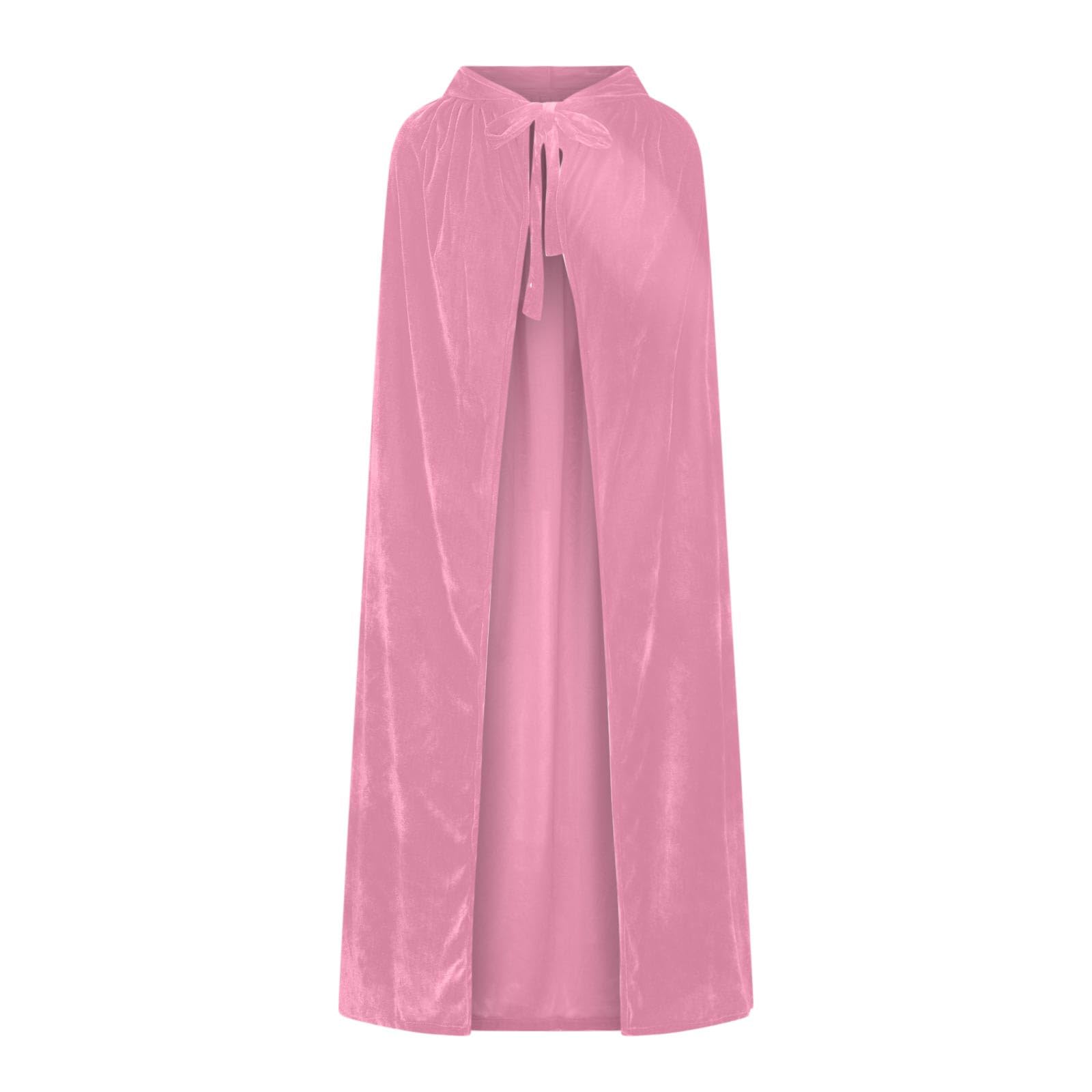 Medieval Cloak for Women UK Sale Clearance,Renaissance Hooded Cape Ladiess Jedi Costume Medieval Hooded Cape Vampire Cloak Halloween Christmas Party Cosplay Outfit Adults Gothic Steampunk Robe Pink