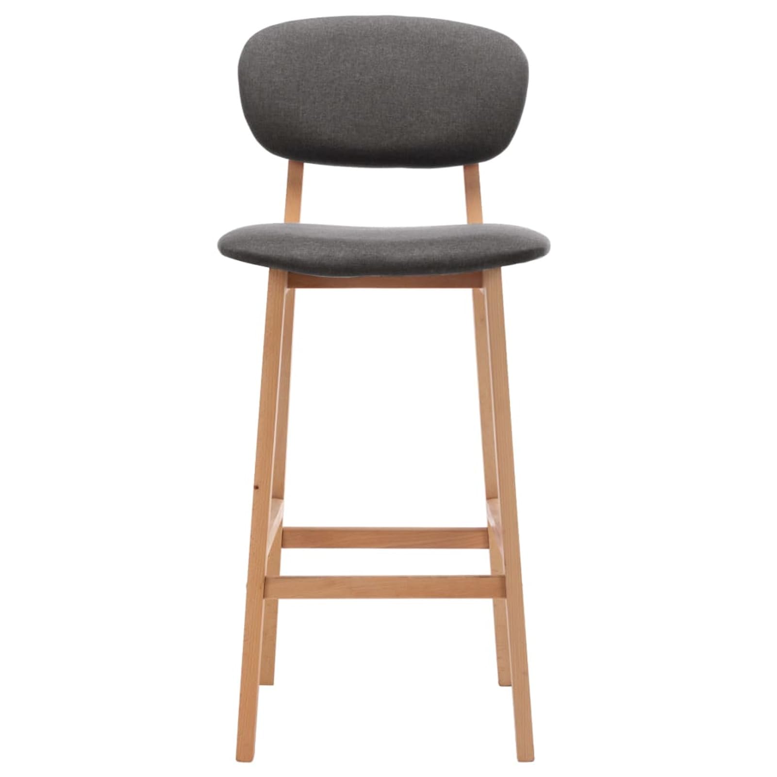 Homgoday Taburetes de bar, 2 unidades, gris oscuro, de tela, silla de oficina, silla de oficina, bar, silla de escritorio para salón o dormitorio