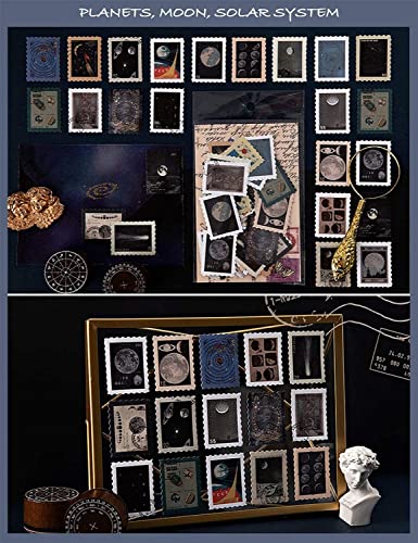 184Pcs Vintage Sticker Stamps Washi Vintage Stickers Scrapbook Mushroom Vintage Postage Stamp Stickers Set Flower Nature Plant 3*3.8Cm Aesthetic Stickers For Scrapbooking Journaling Supplies, Planners #TOP4