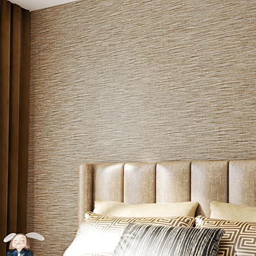 Decotalk Grass Cloth Wallpaper Peel And Stick Grasscloth Wallpaper Brown Grasscloth Fabric Wallpaper For Walls Removable Vinyl 17.7"X120" Wallpaper Self Adhesive Contact Paper For Cabinets Wallpaper #TOP13