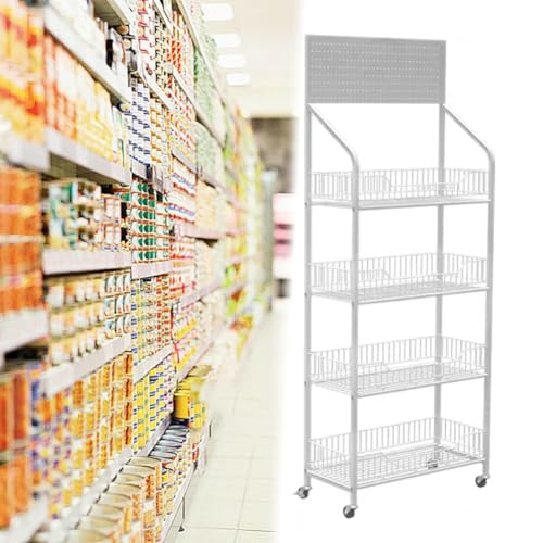 Présentoir métallique à 4 niveaux pour résoudre le manque de place et ranger vos snacks