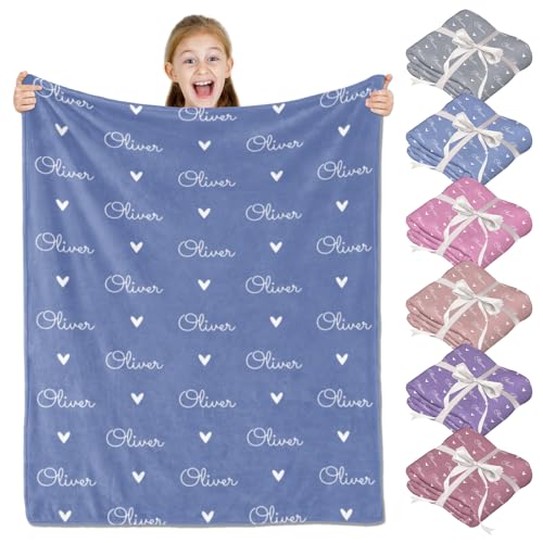 Image of PUREFLY Ships Next Day-Personalized Blanket for Kids- Custom Blanket with Name for Teen Girls and Boys, Birthday Gifts for Women and Men, Customized Flannel Throw, Christmas Blankets Gifts for Baby