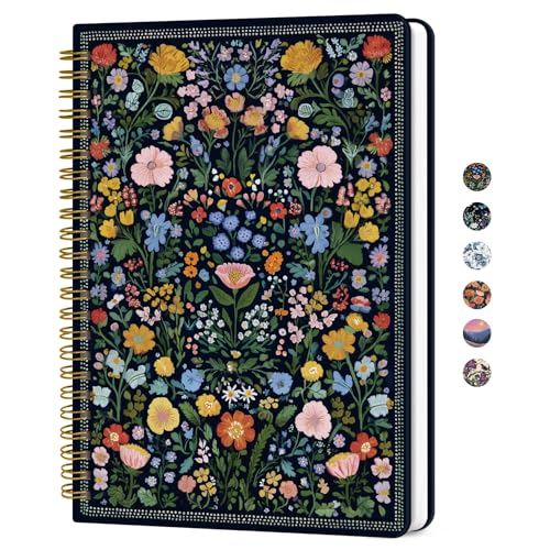 ZOTIA Lined Spiral Journal for Women, A5 Hardcover Pretty...