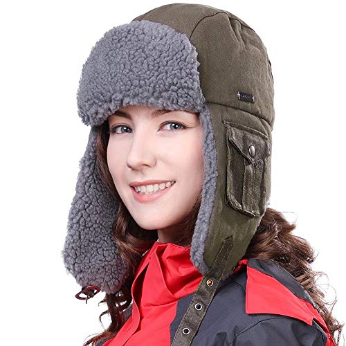 Chapka homme solide tissu chaud d'hiver avec finitions soignées style ushanka élégant