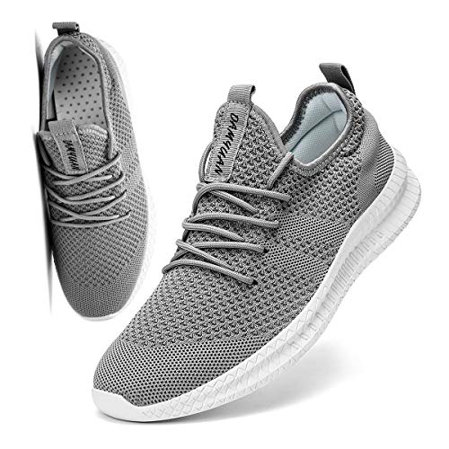 Image of Men Non-Slip Work Shoes Tennis Gym Sneakers Breathable Slip Resistant Lightweight and Comfortable for All-Day Wear Sports and Walking