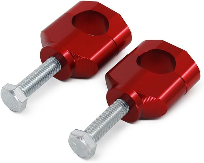 1 1/8" 28mm CNC HandleBar Bar Risers Clamp Mount Adapter For Motorcycle Hand bar CR125R CR250R CRF250R CRF450R CRF450RX CRF250X CRF450X KX125 KX250 KX250F KX450F RMZ250 Red