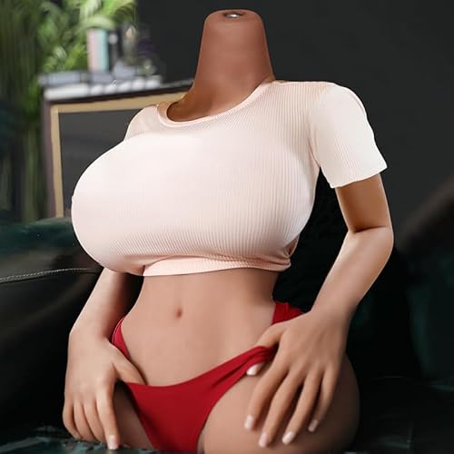 42LB Sex Doll with Vaginal Anus Breast Silicone TPE Half Body Sex Doll with  Arms Mature Torso Realistic, Male Masturbator with Big Boobs Butt Ass Love  Doll,Toy for Men (Wheat)