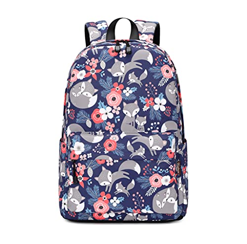 Wadirum Bolso tipo cartera casual para mujer mochila escolar universitaria para niña Zorro