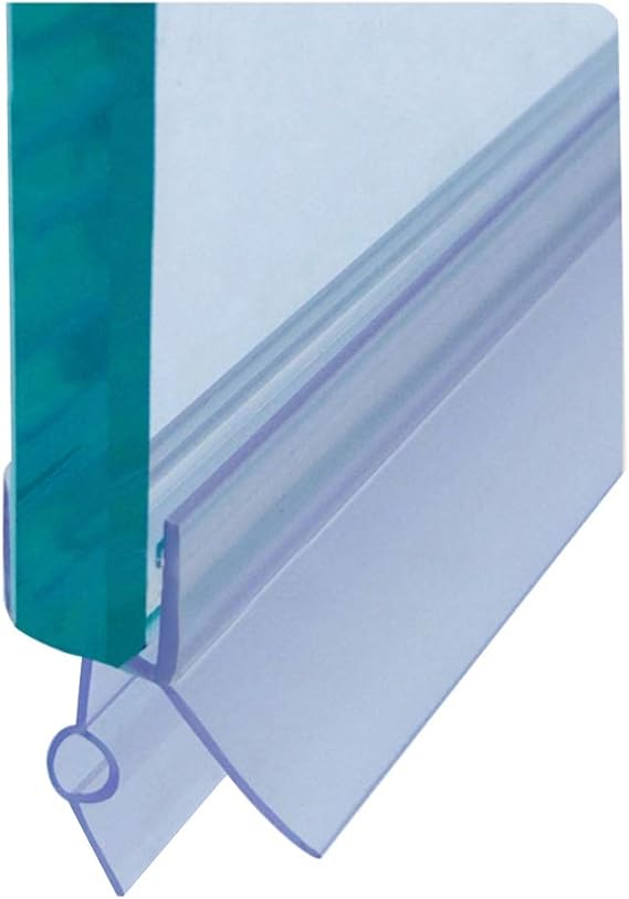 Cozylkx Frameless Shower Door Bottom Seal with Drip Rail for 3/8"(10mm