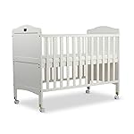 LuvLap Cot C-65 Wooden Baby Cot for Kids with Mattress, 3 Level height adjustment, Convertibleinto low toddler bed, Made of New Zealand Pine Wood, Suitable for Newborn babies (White)