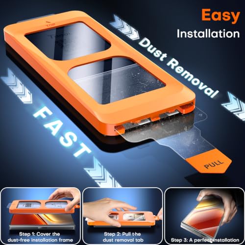 Image of TOCOL for Samsung Galaxy Z Fold 8 Ultra Screen Protector | Easy Installation Bubble-Free, 9H+ Tempered Glass, 8FT Military Grade Shatterproof, Anti-Scratch, Case Friendly HD 2 Pack