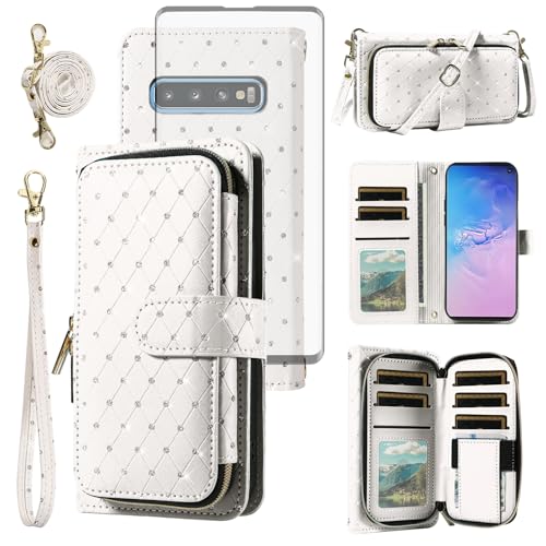 Coque Samsung Galaxy S10 antichoc blanche Asuwish ZSZXLLB rigide