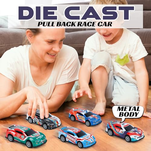 Image of Zest 4 Toyz Premium Diecast Metal Pull Back Cars for Kids | Vibrant Paint Realistic Design No Assembly Collectible Mini Car Toys for 2-5 Years Boys and Girls - Multicolor [Pack of 8]