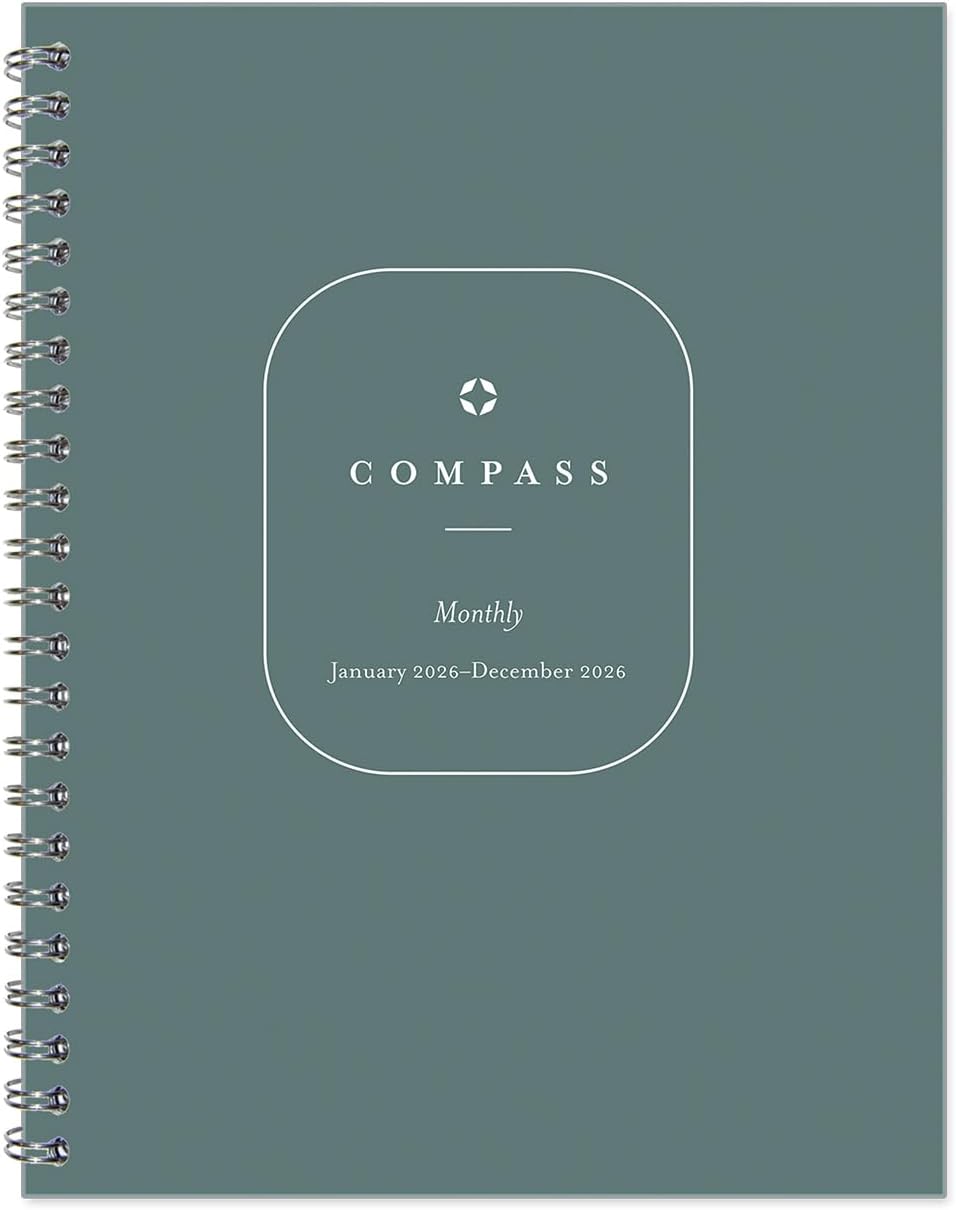 FranklinCovey - Compass Monthly Calendar Tabs for Ring-Bound FranklinCovey Planners (Monarch, Jan 2026 - Dec 2026)