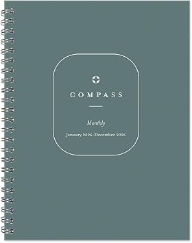 FranklinCovey - علامات تبويب التقويم الشهري للبوصلة لمخططي FranklinCovey المرتبطين بالحلقة Monarch، يناير 2026 - ديسمبر 2026