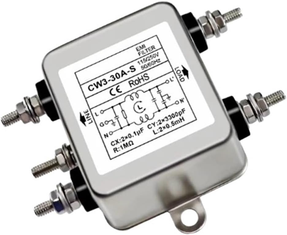 1pc CW3-6A-L 6A-10A /20A/30A Screw Solder SR Terminal 220V Single-Phase AC Power Filter CW3-10A-S CW3-30A-T CW3-10A-R CW3-20A-S(Rail Type,6A)